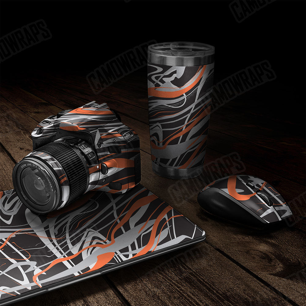 Liquid Smoke Orange Tiger Gear Skin Vinyl Wrap