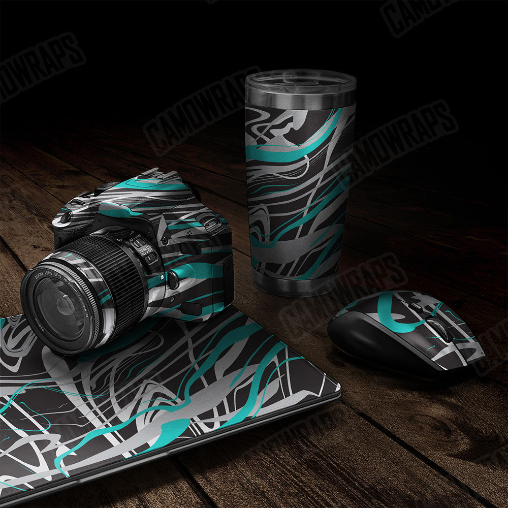 Liquid Smoke Tiffany Blue Tiger Gear Skin Vinyl Wrap