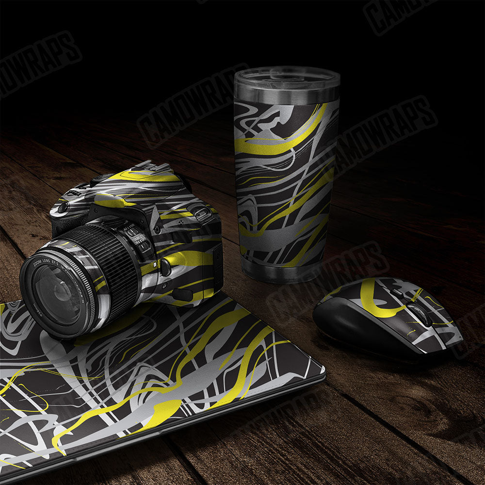 Liquid Smoke Yellow Tiger Gear Skin Vinyl Wrap