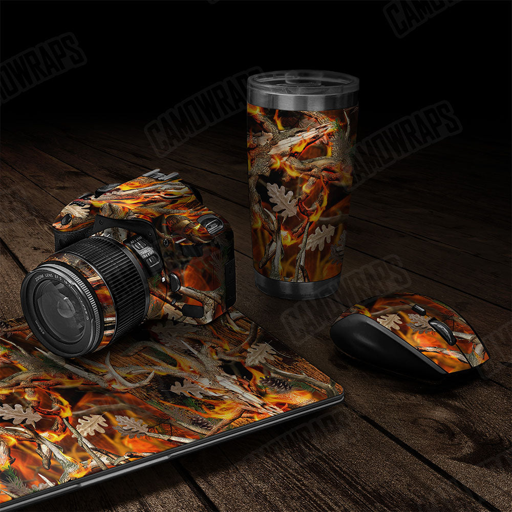 Nature Burning Buck Skull Gear Skin Vinyl Wrap