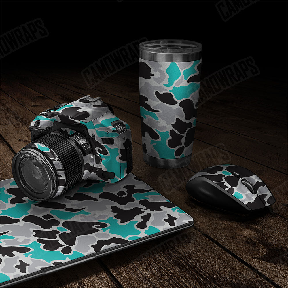 Old School Duck Tiffany Blue Tiger Gear Skin Vinyl Wrap