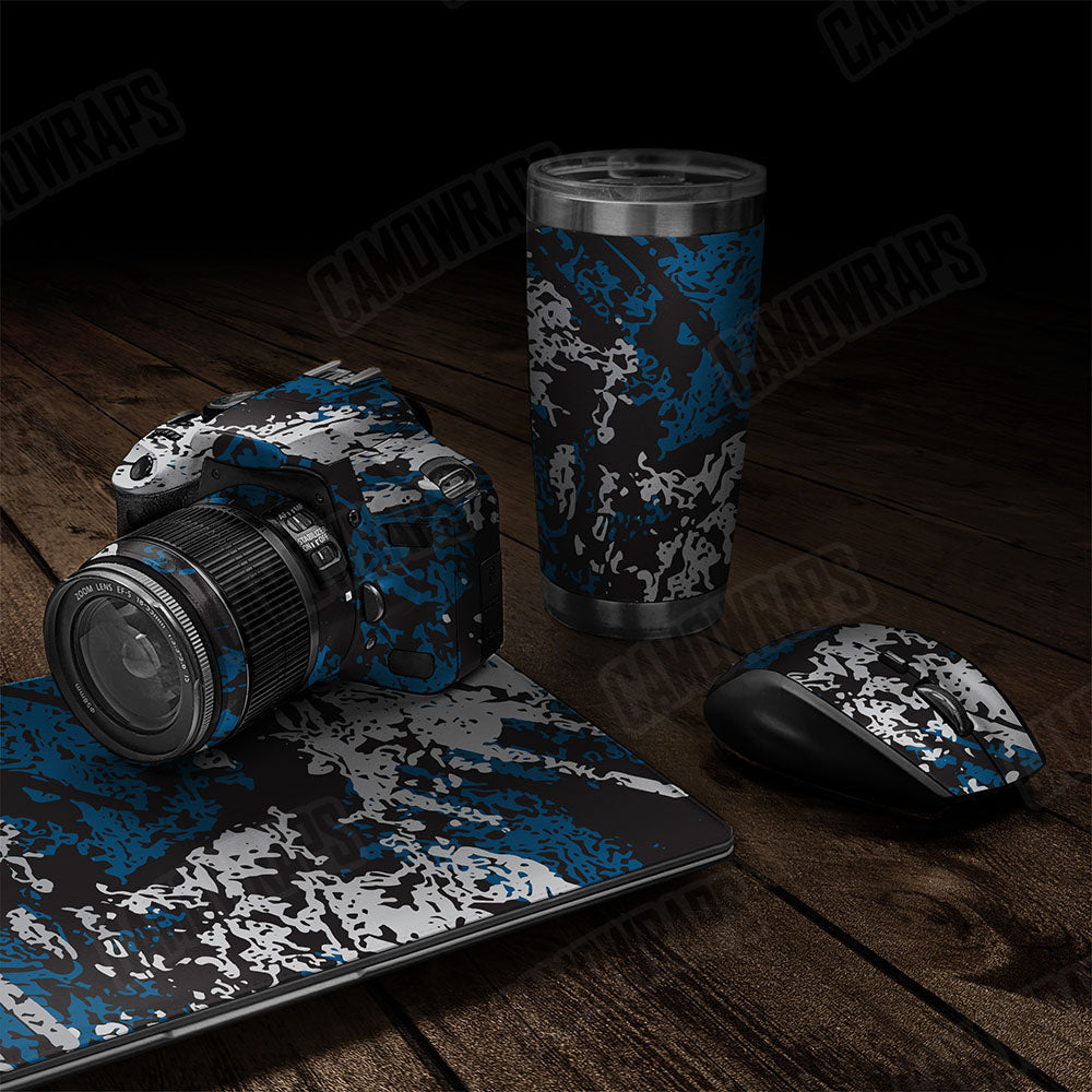 Pasted Blue Tiger Gear Skin Vinyl Wrap