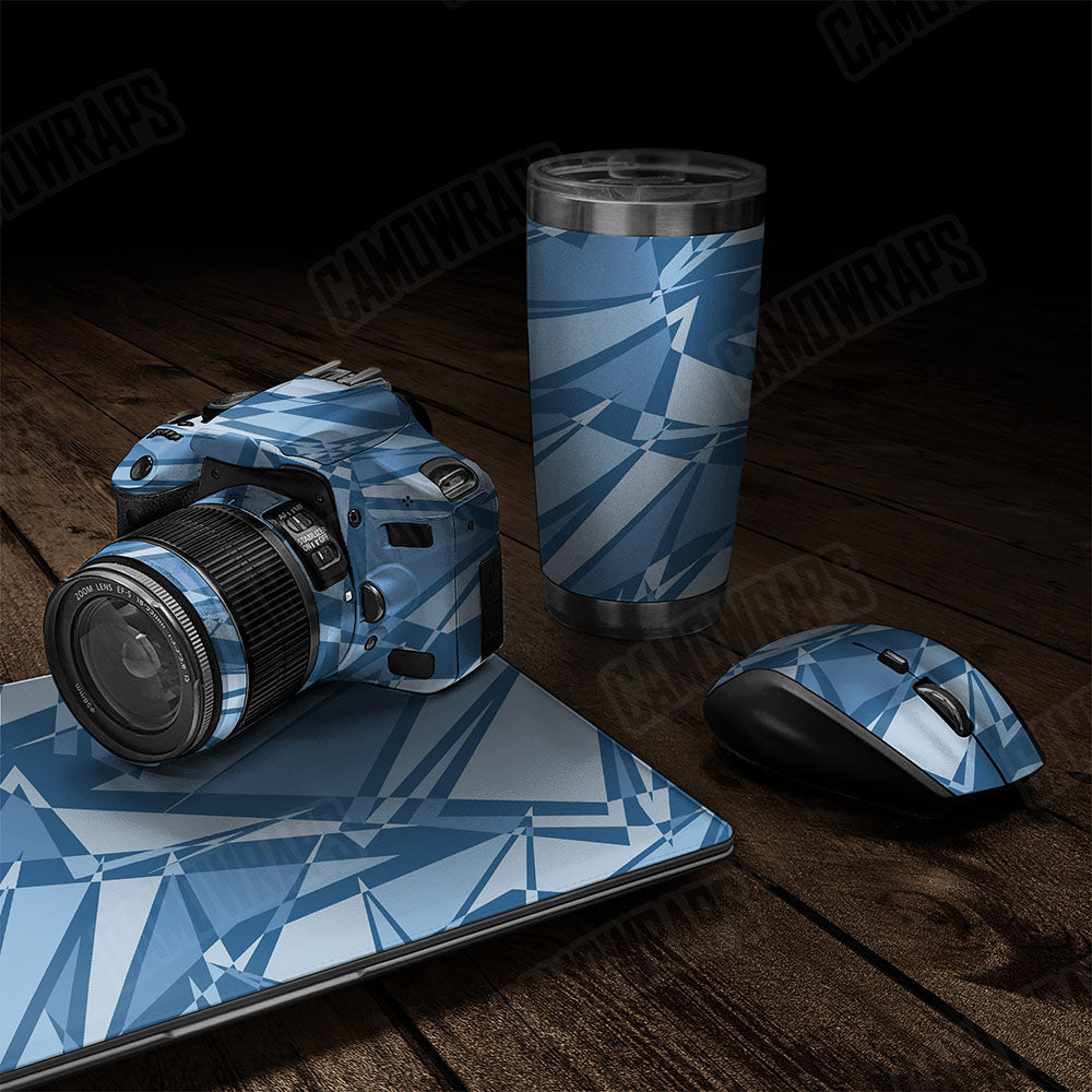 Sharp Cool Blue Gear Skin Vinyl Wrap