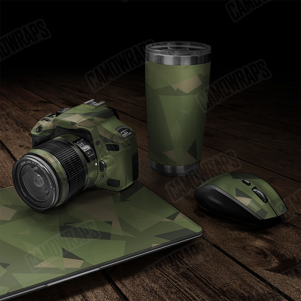 Shattered Army Green Gear Skin Vinyl Wrap