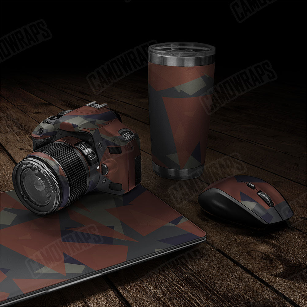 Shattered Blue Copper Gear Skin Vinyl Wrap