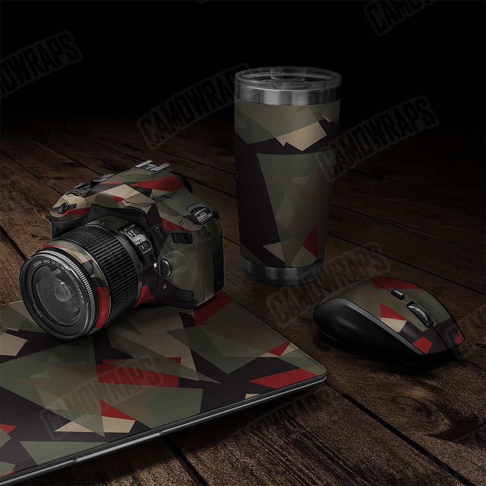 Shattered Militant Red Gear Skin Vinyl Wrap
