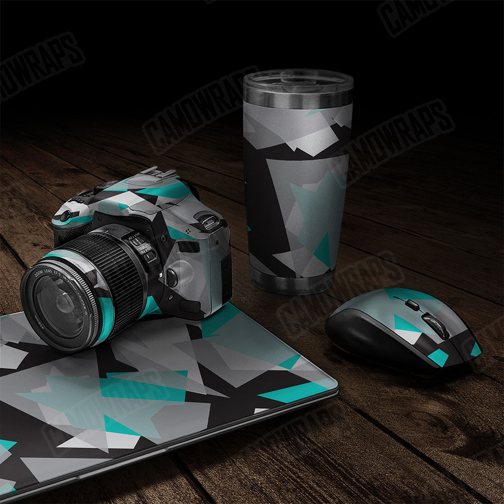 Shattered Tiffany Blue Tiger Gear Skin Vinyl Wrap
