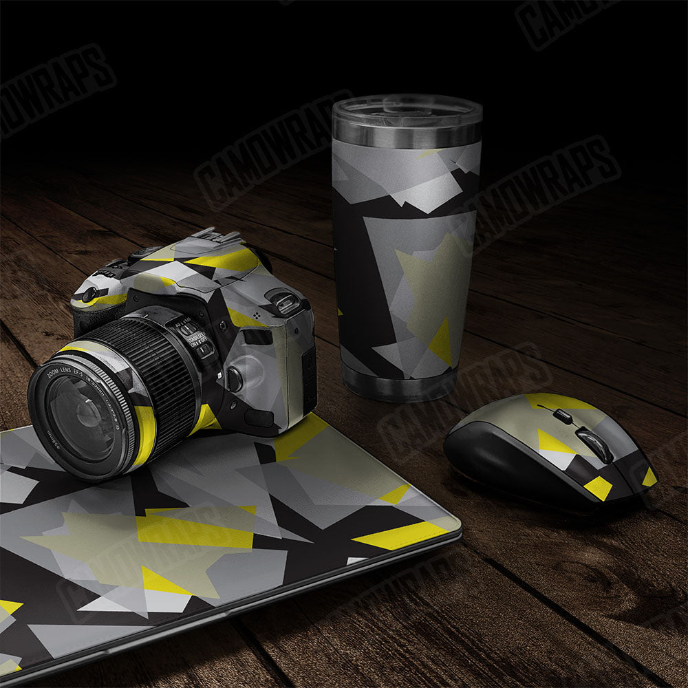 Shattered Yellow Tiger Gear Skin Vinyl Wrap