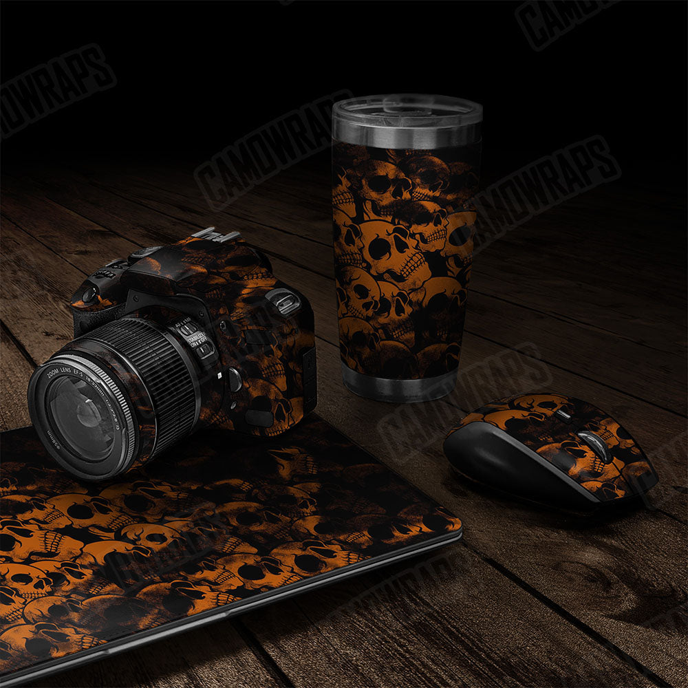 Skull Orange Gear Skin Vinyl Wrap
