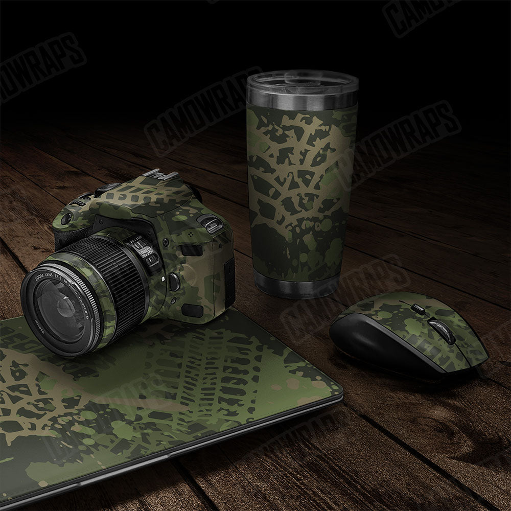 Tire Splatter Army Green Gear Skin Vinyl Wrap