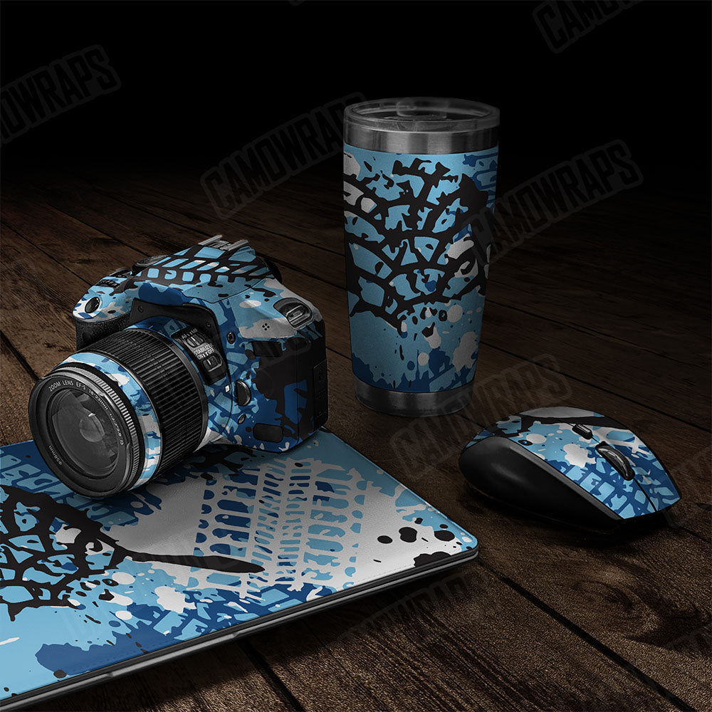 Tire Splatter Baby Blue Gear Skin Vinyl Wrap