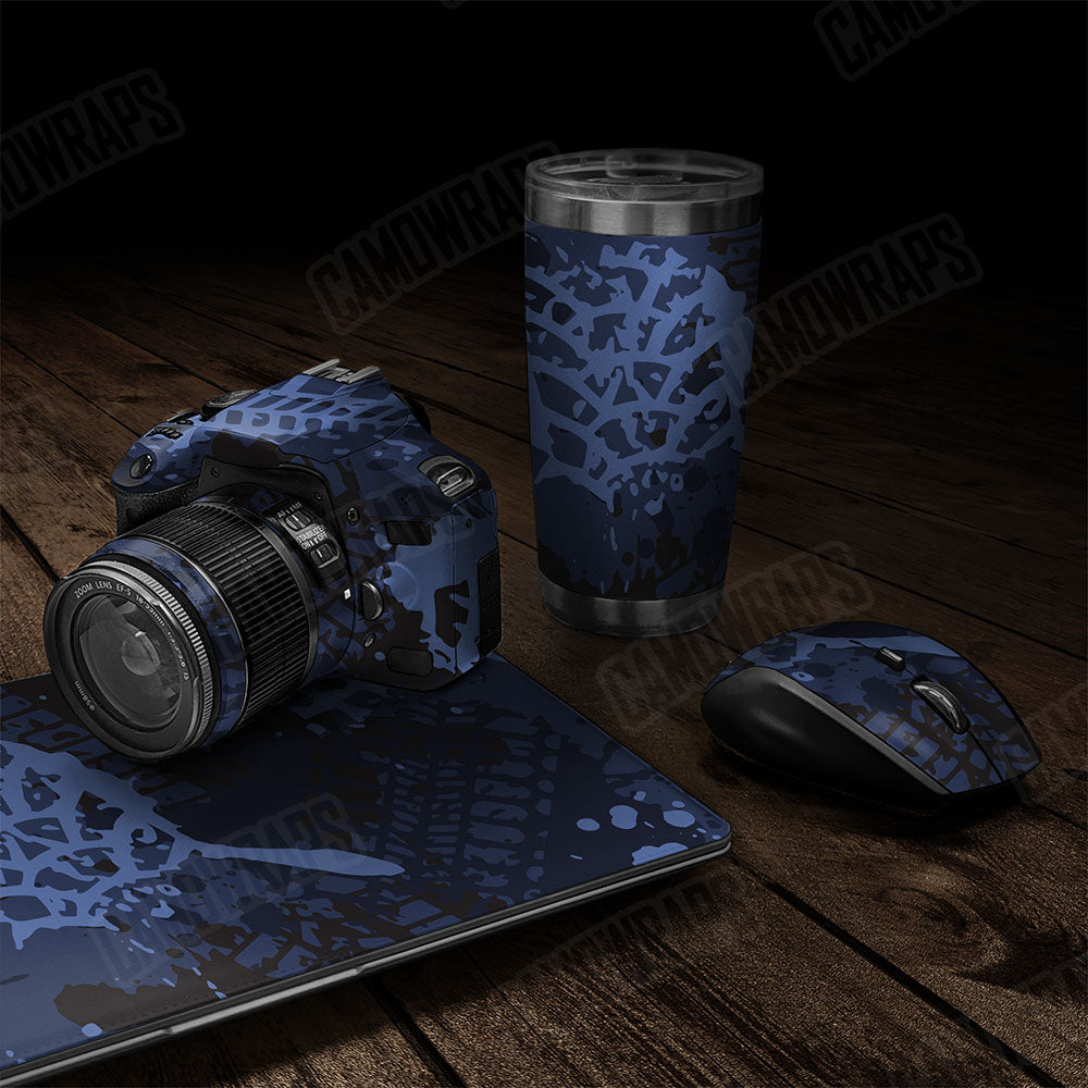 Tire Splatter Blue Midnight Gear Skin Vinyl Wrap