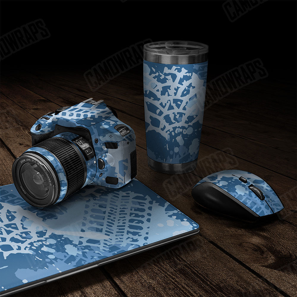 Tire Splatter Cool Blue Gear Skin Vinyl Wrap