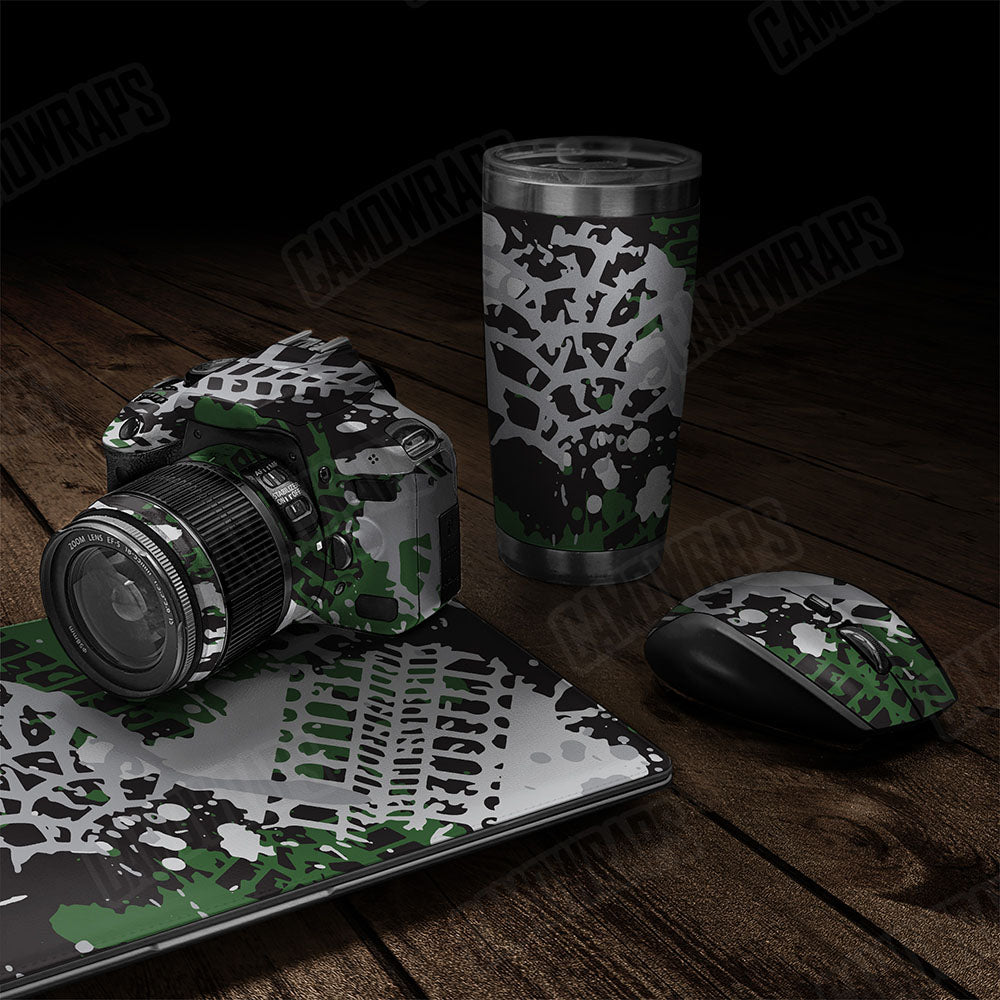 Tire Splatter Green Tiger Gear Skin Vinyl Wrap