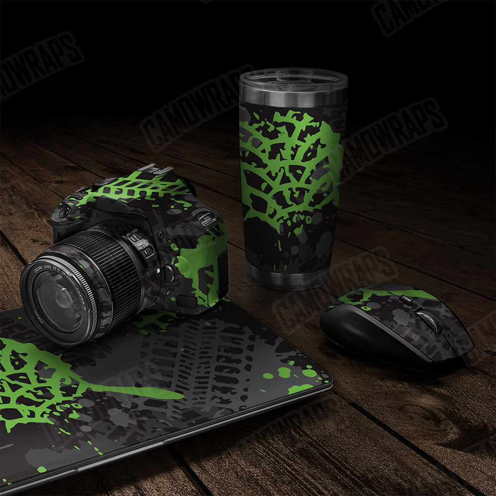 Tire Splatter Metro Green Gear Skin Vinyl Wrap