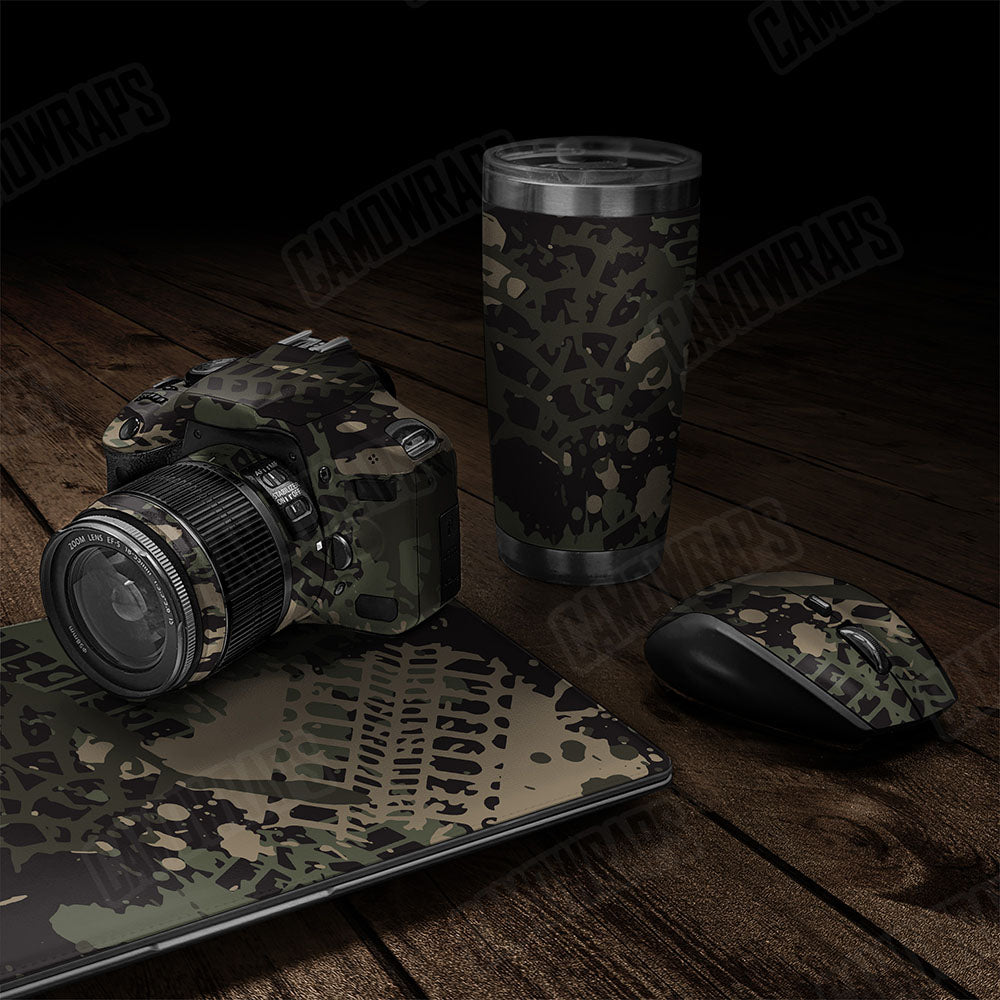 Tire Splatter Militant Green Gear Skin Vinyl Wrap