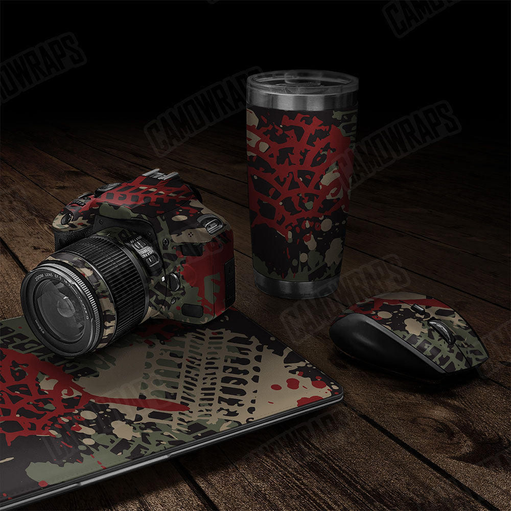 Tire Splatter Militant Red Gear Skin Vinyl Wrap