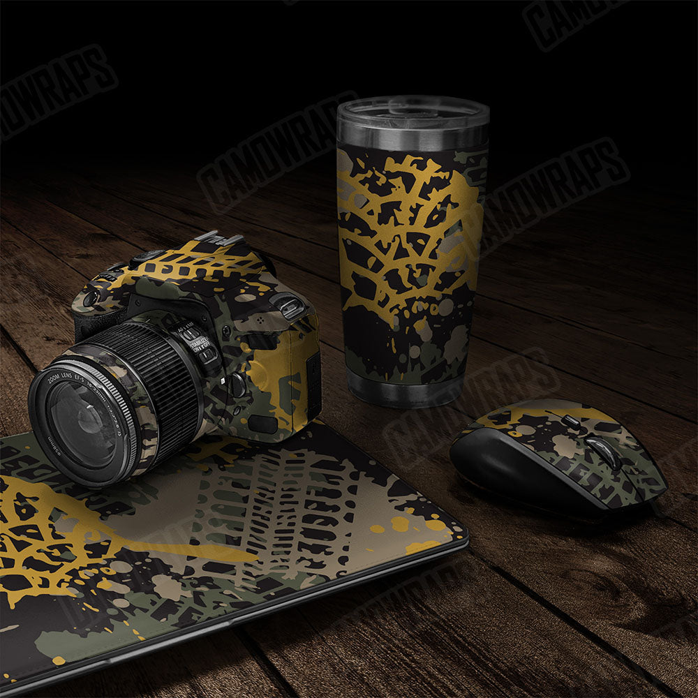 Tire Splatter Militant Yellow Gear Skin Vinyl Wrap