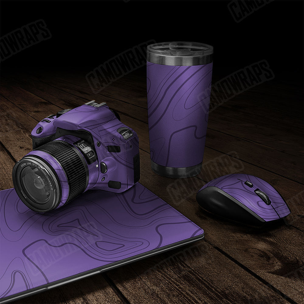 Topographic Purple Gear Skin Vinyl Wrap