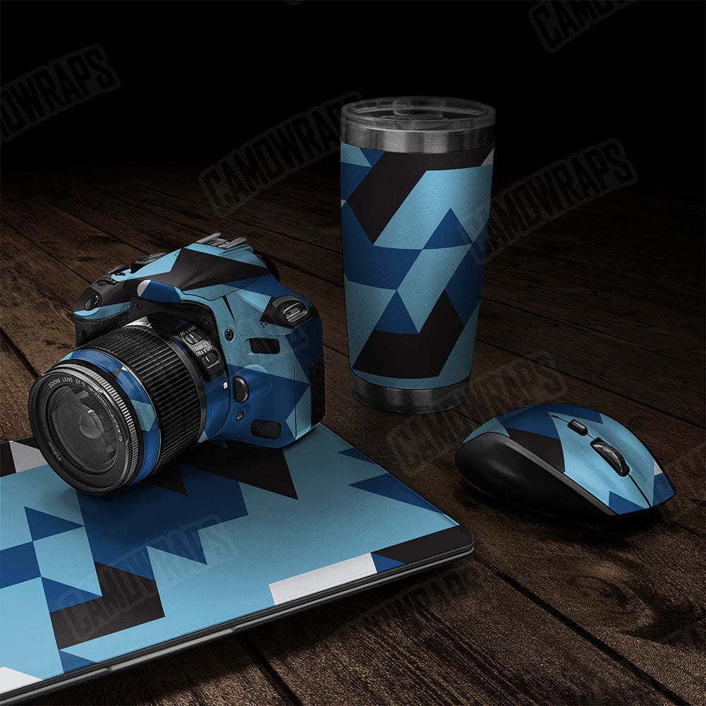 Triangle Baby Blue Gear Skin Vinyl Wrap