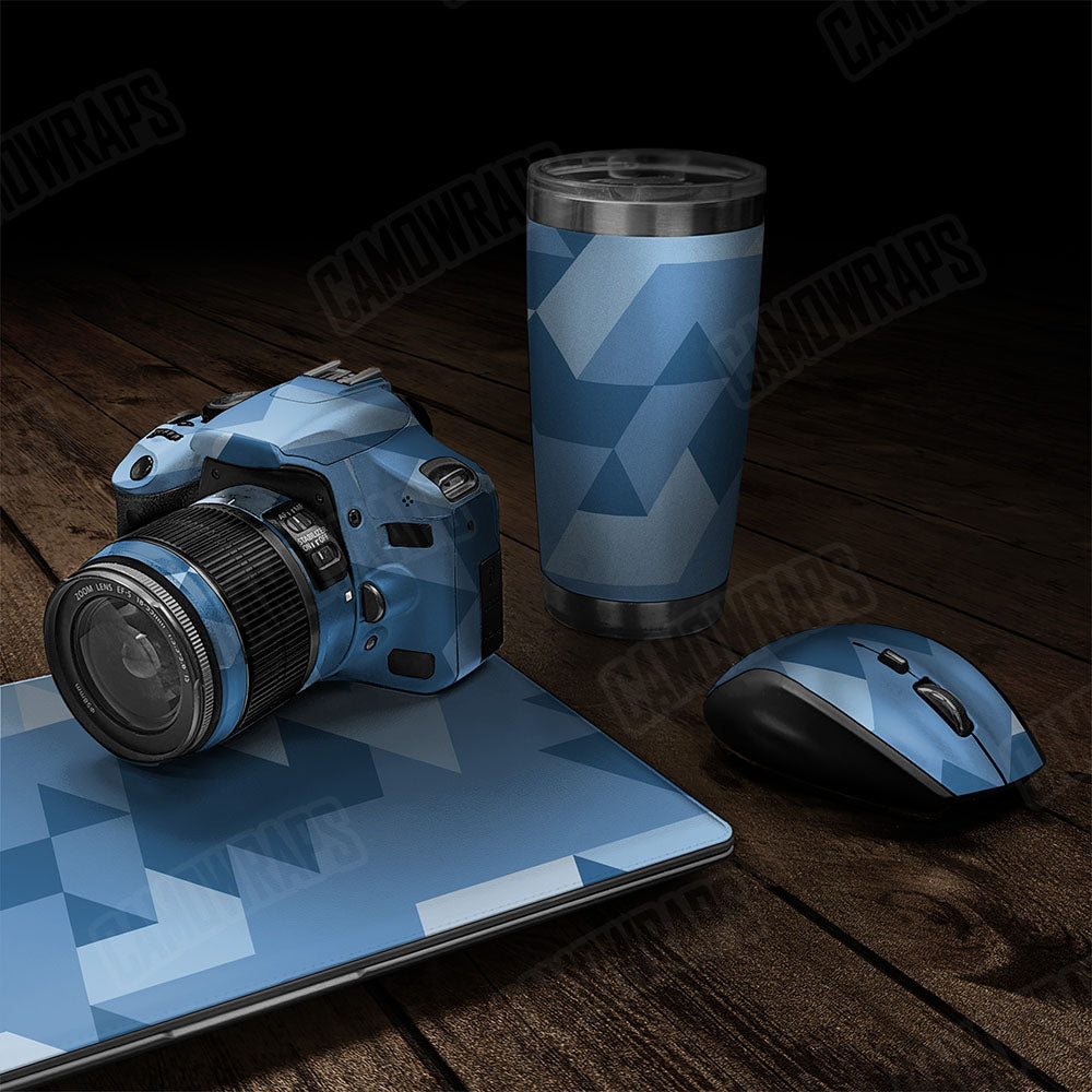 Triangle Cool Blue Gear Skin Vinyl Wrap