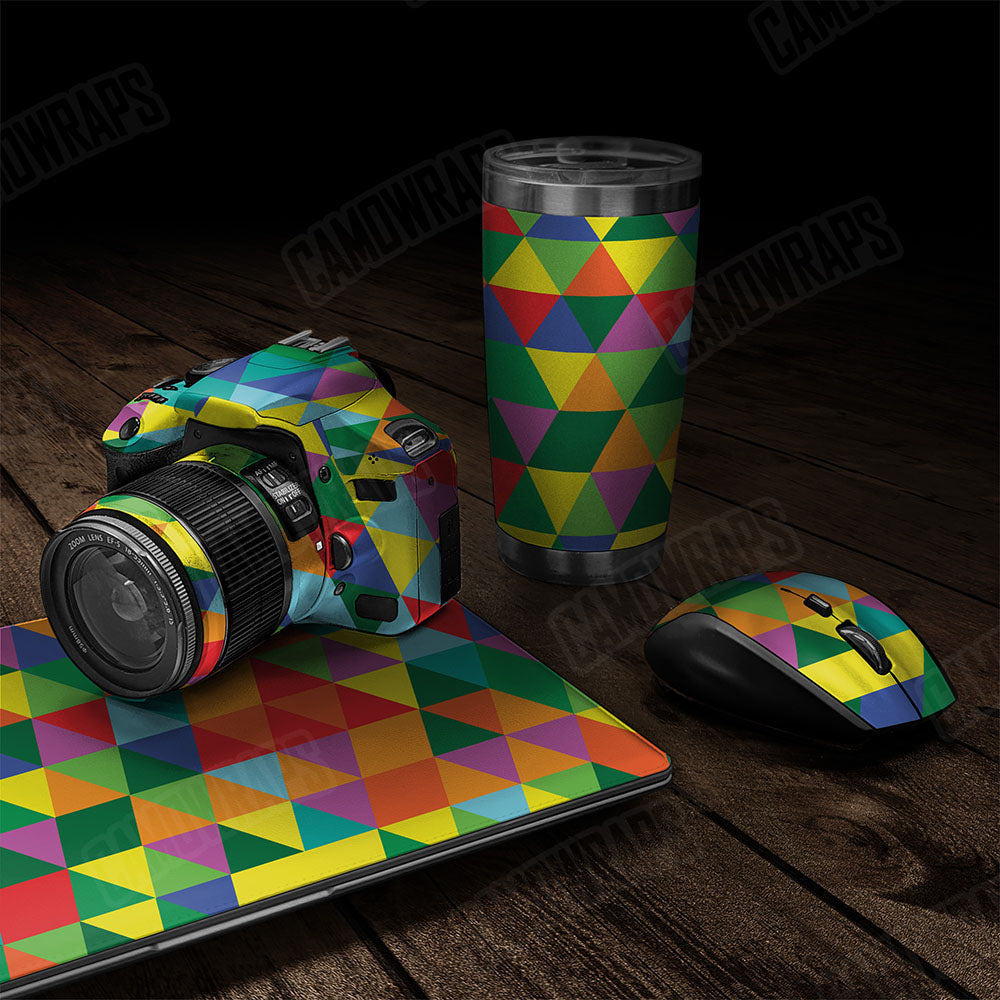 Triangle Multicolor Gear Skin Vinyl Wrap