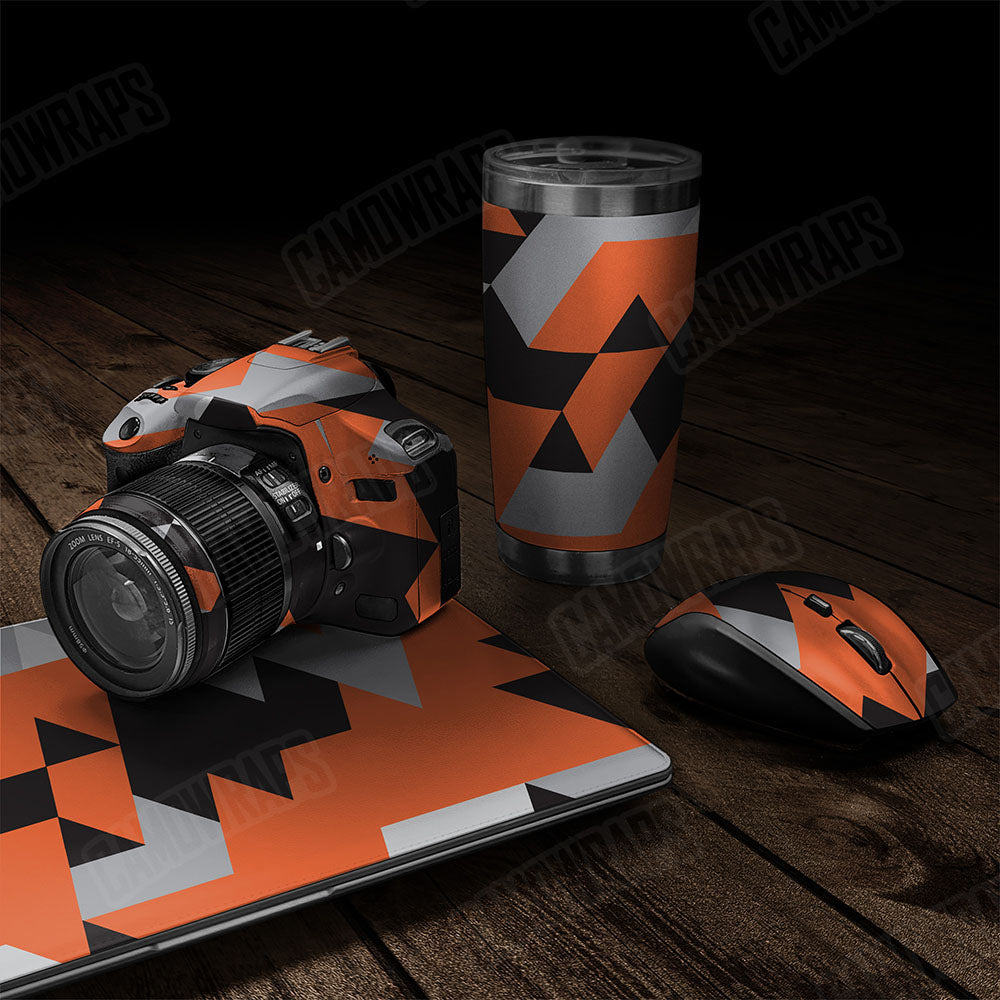 Triangle Orange Tiger Gear Skin Vinyl Wrap
