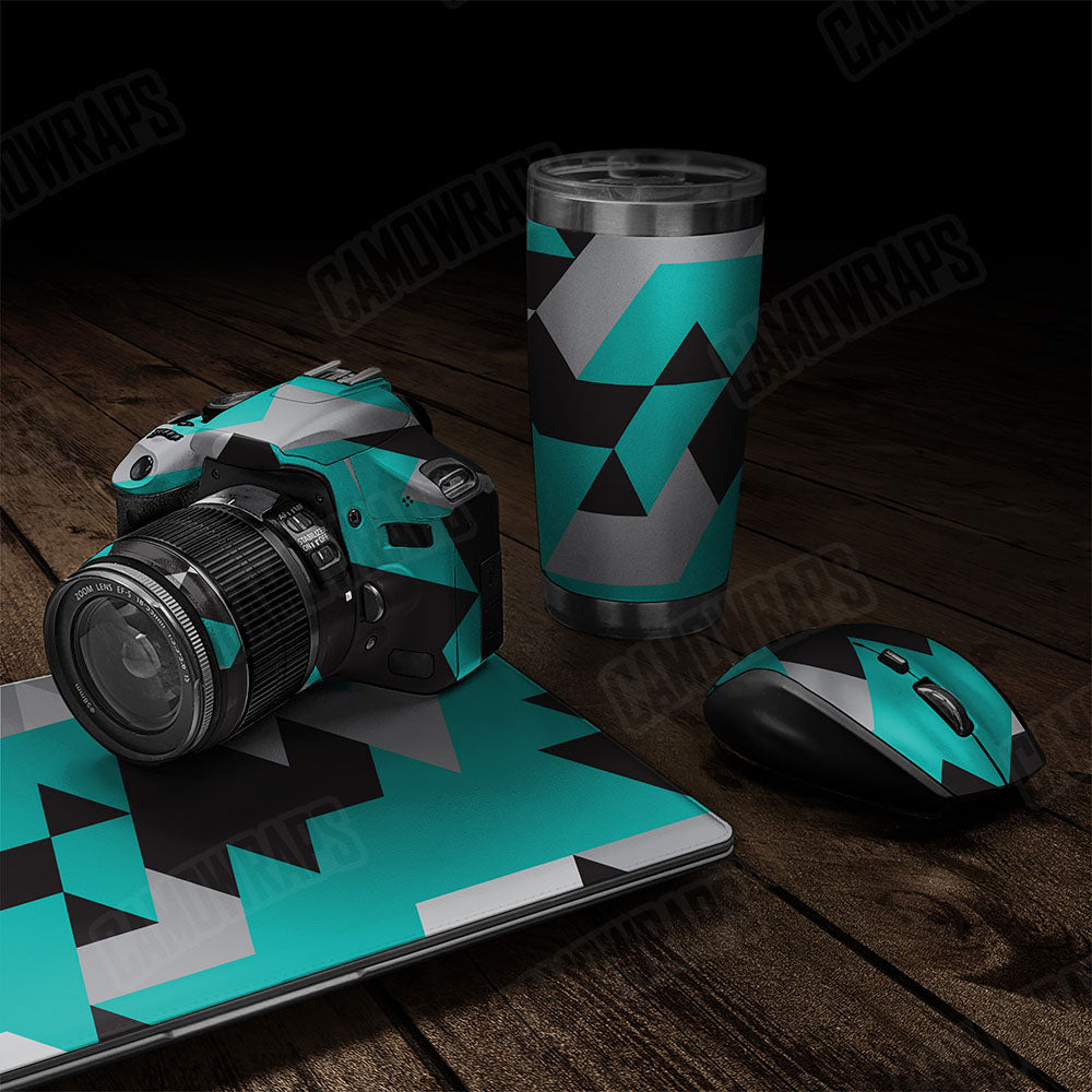 Triangle Tiffany Blue Tiger Gear Skin Vinyl Wrap