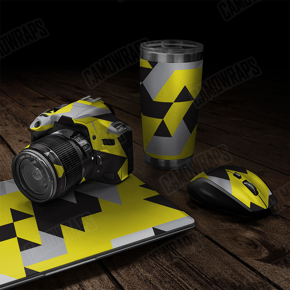 Triangle Yellow Tiger Gear Skin Vinyl Wrap
