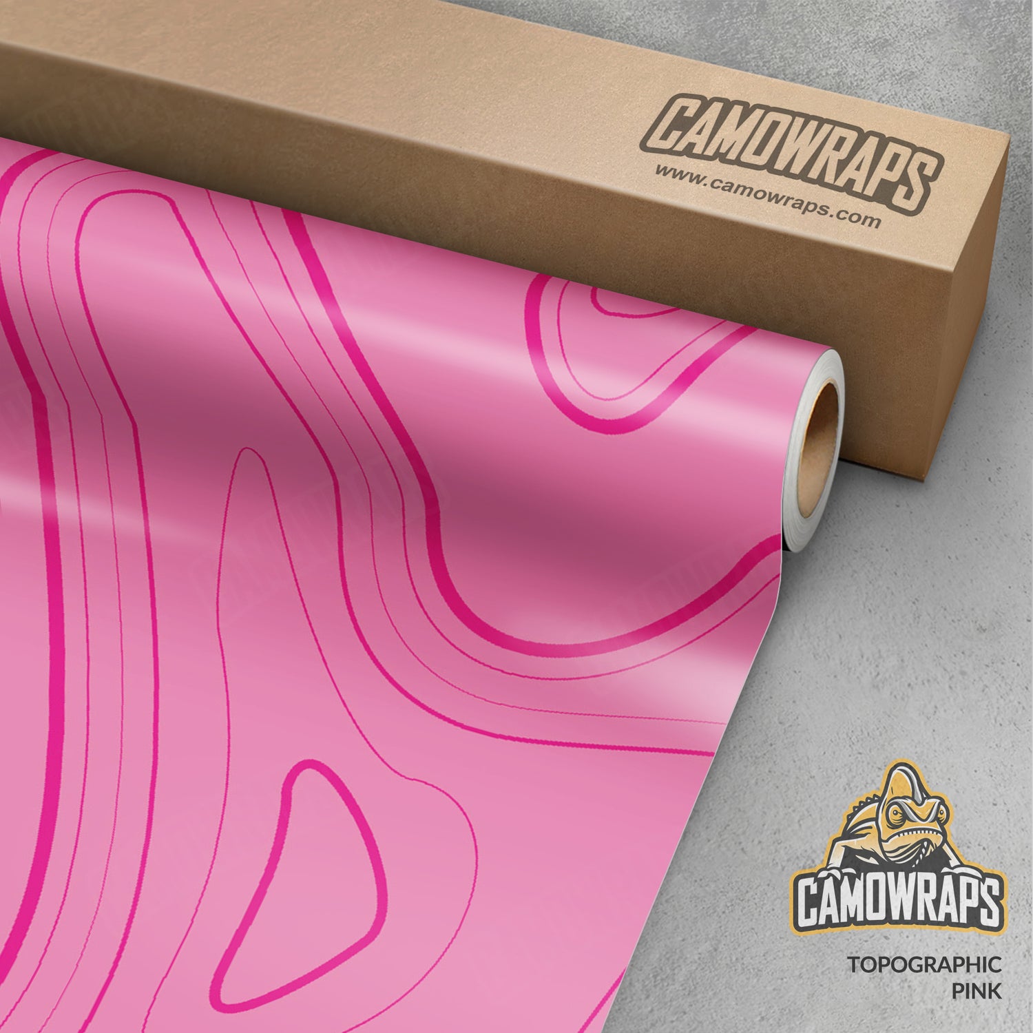 Topographic Pink Vinyl Wrap