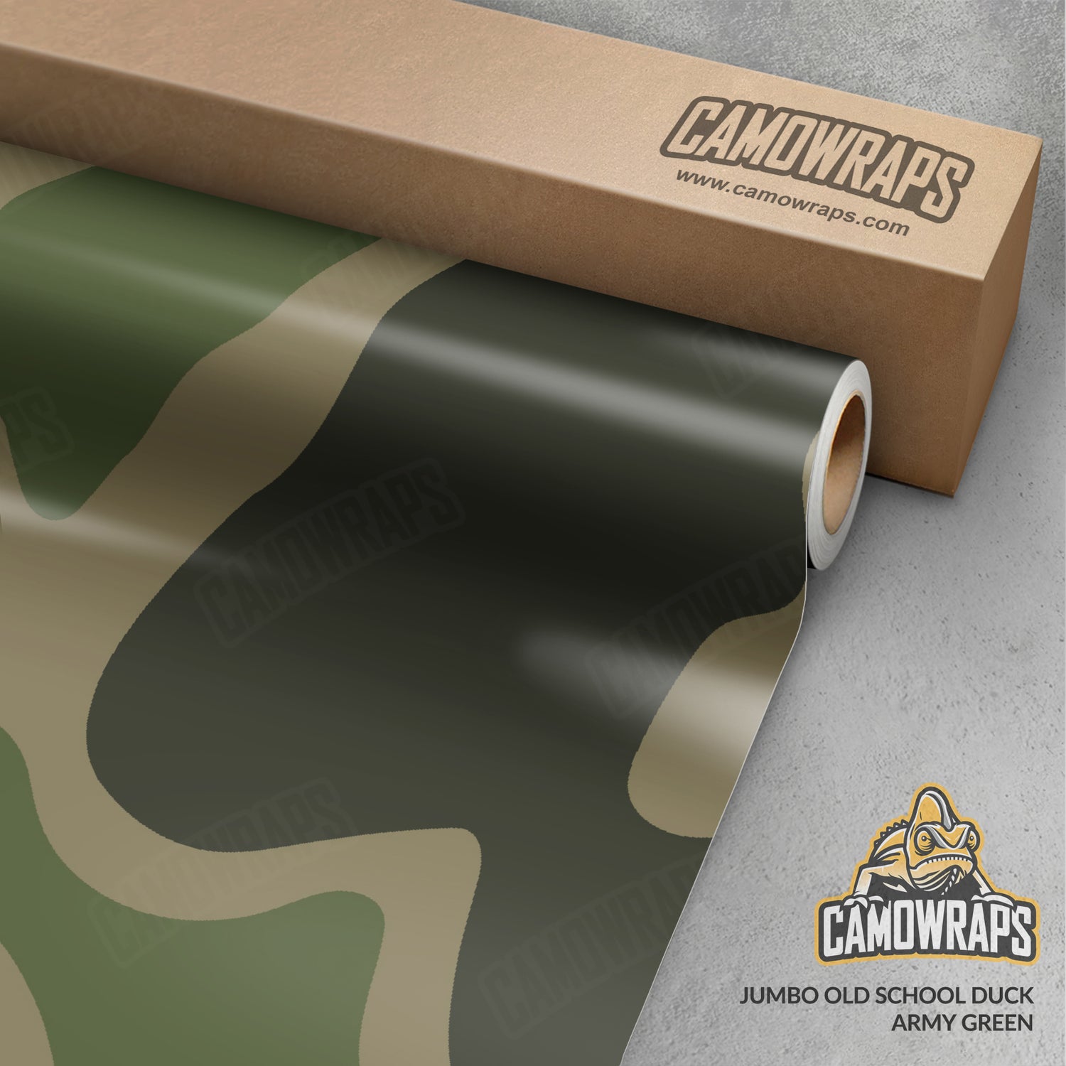 Old School Duck Army Green Gun Skin Vinyl Wrap
