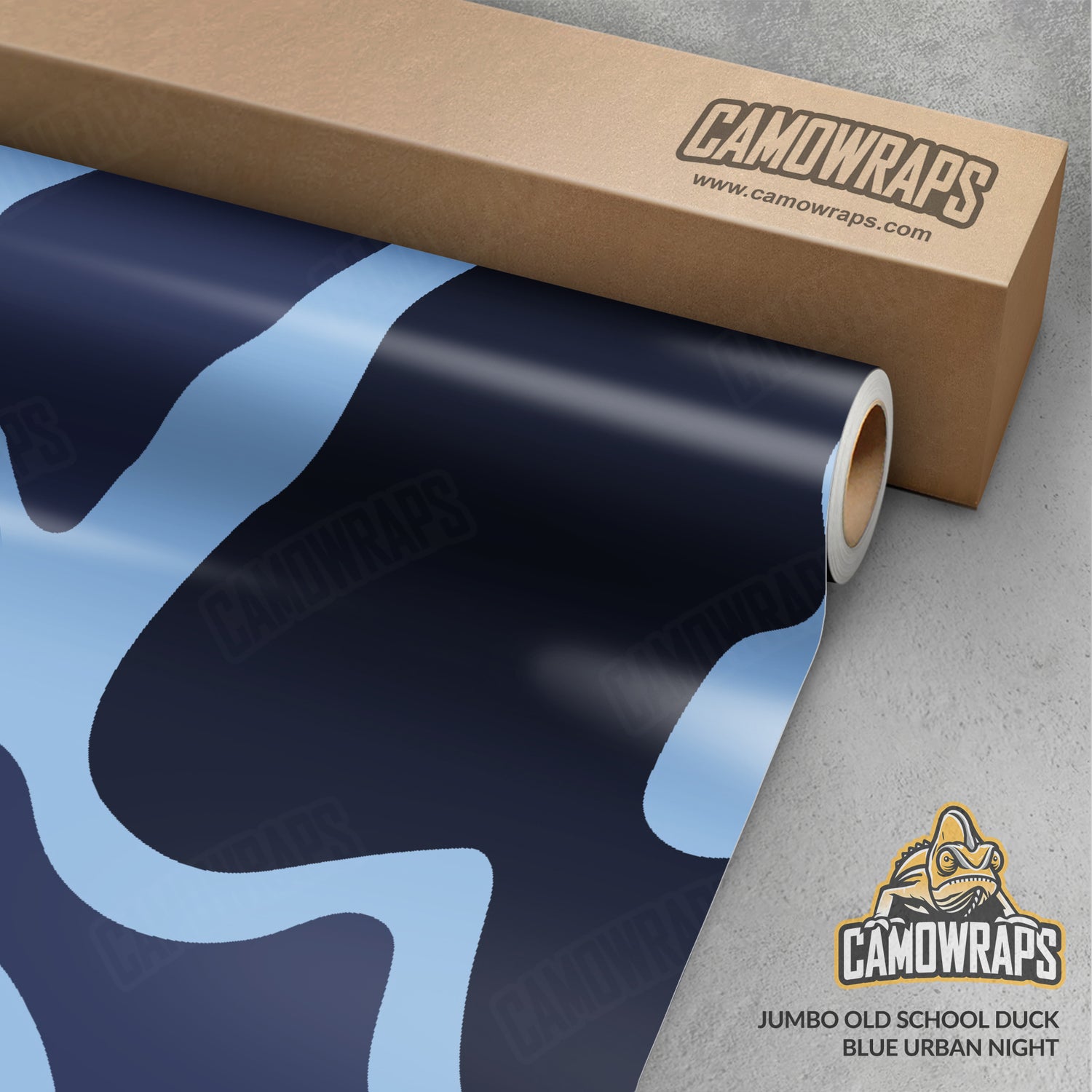 Old School Duck Blue Urban Night Gun Skin Vinyl Wrap