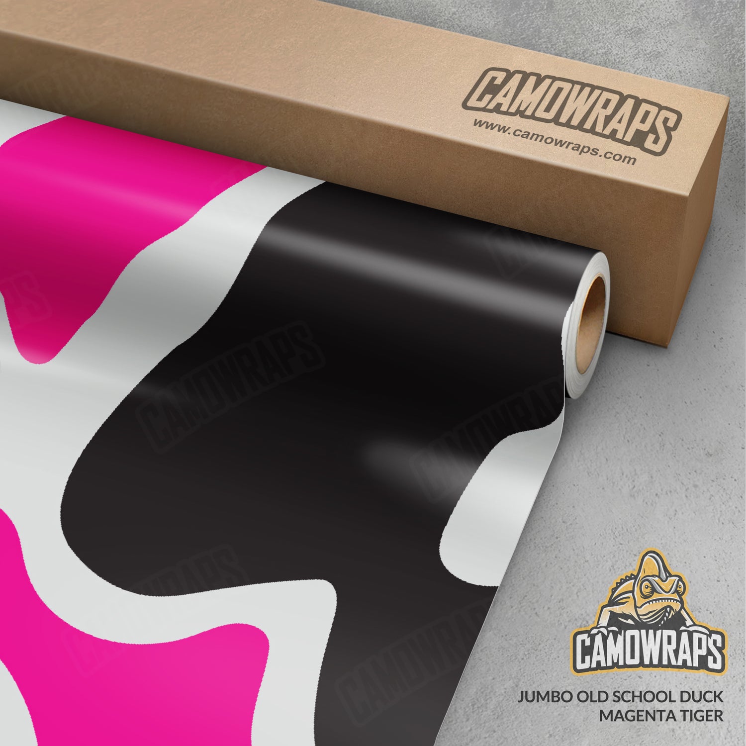 Old School Duck Magenta Tiger Gun Skin Vinyl Wrap