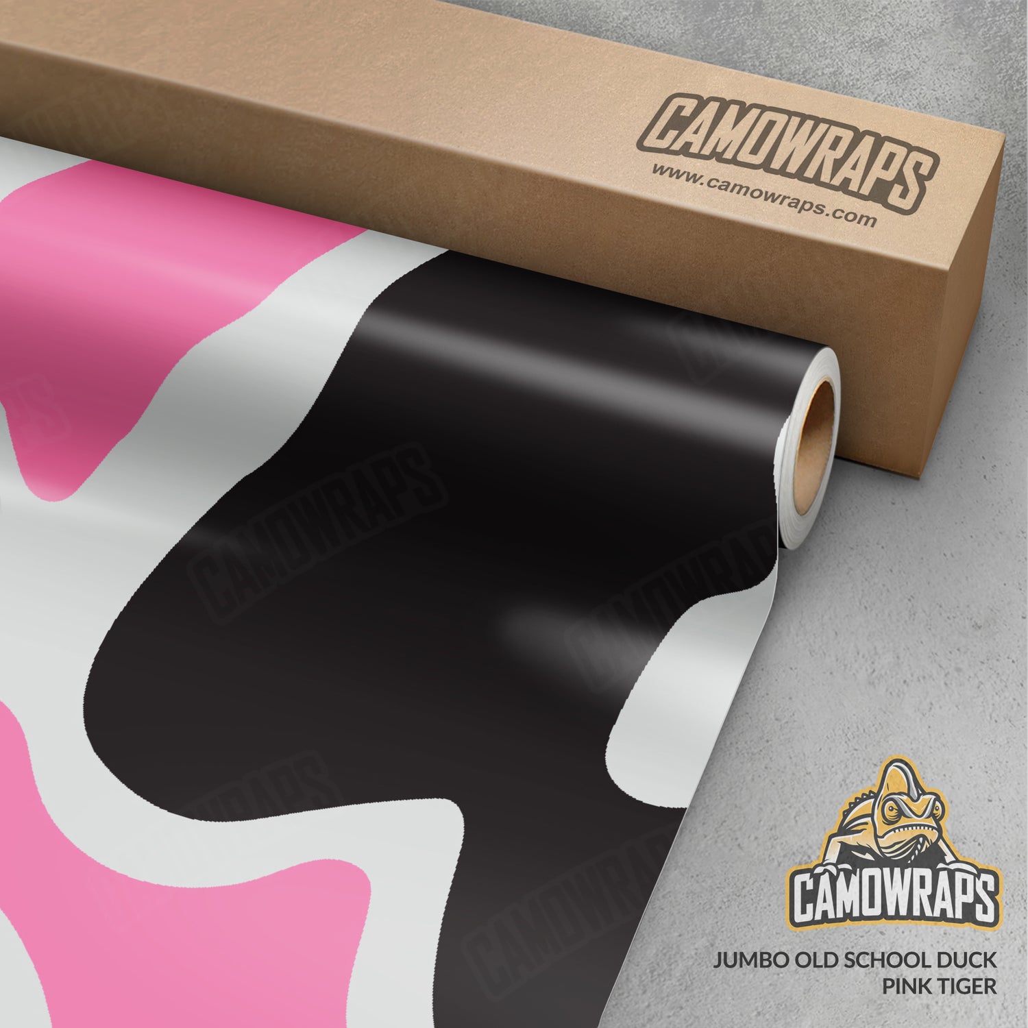 Old School Duck Pink Tiger Gun Skin Vinyl Wrap