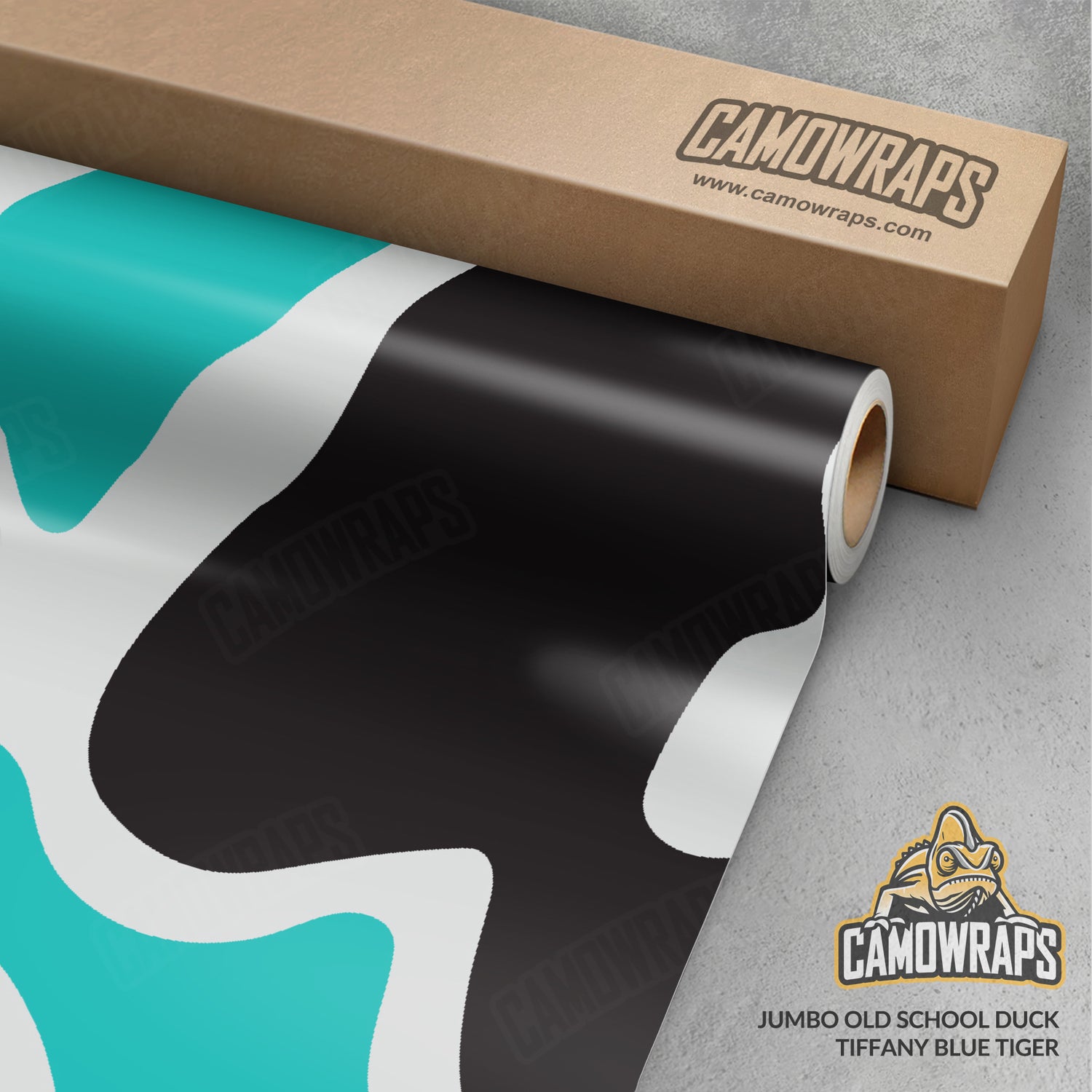 Old School Duck Tiffany Blue Tiger Gun Skin Vinyl Wrap