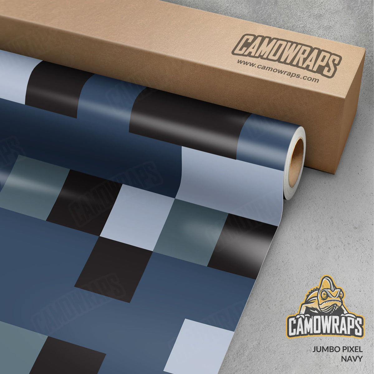 Pixel Navy Gun Skin Vinyl Wrap