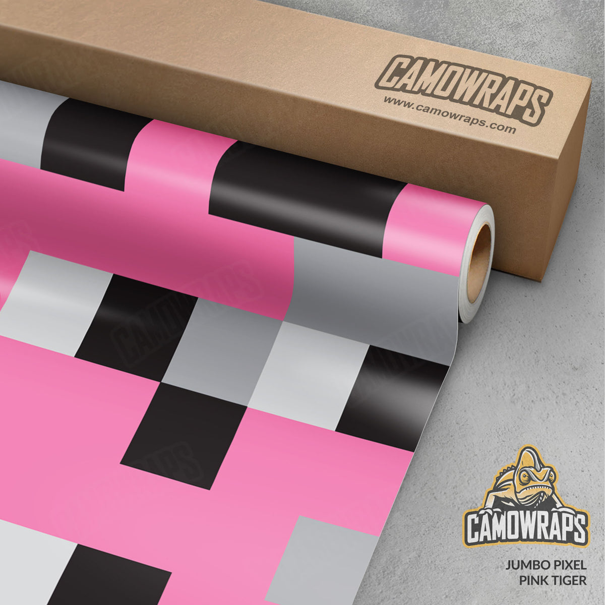 Pixel Pink Tiger Gun Skin Vinyl Wrap