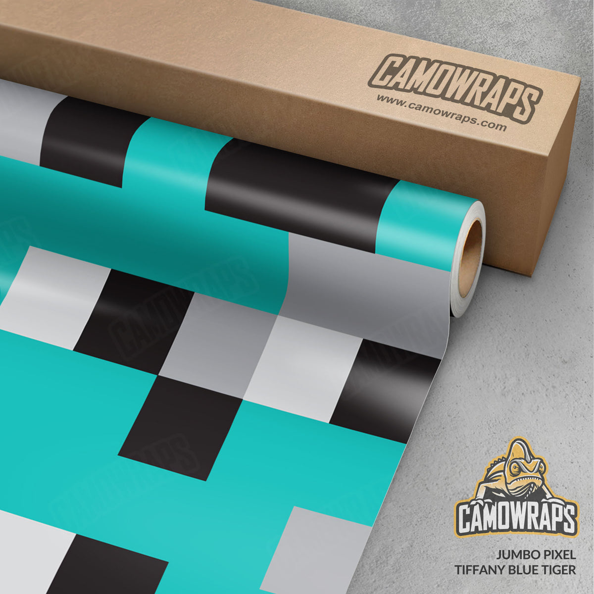 Pixel Tiffany Blue Tiger Gun Skin Vinyl Wrap