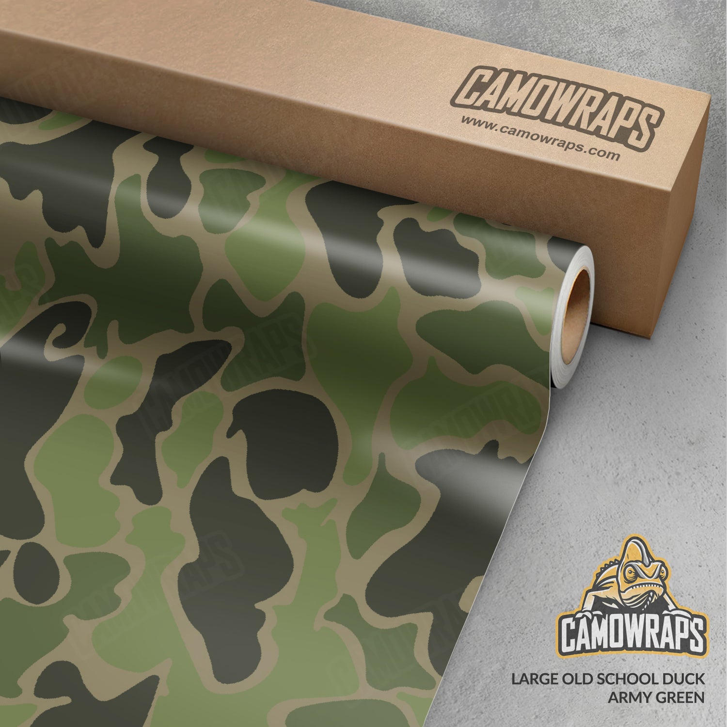 Old School Duck Army Green Gun Skin Vinyl Wrap
