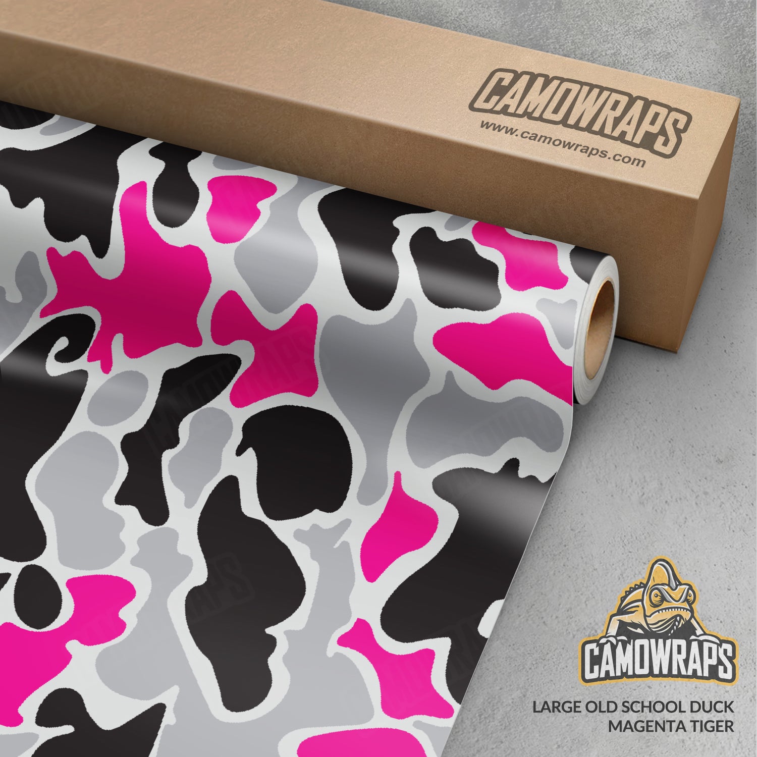Old School Duck Magenta Tiger Gun Skin Vinyl Wrap