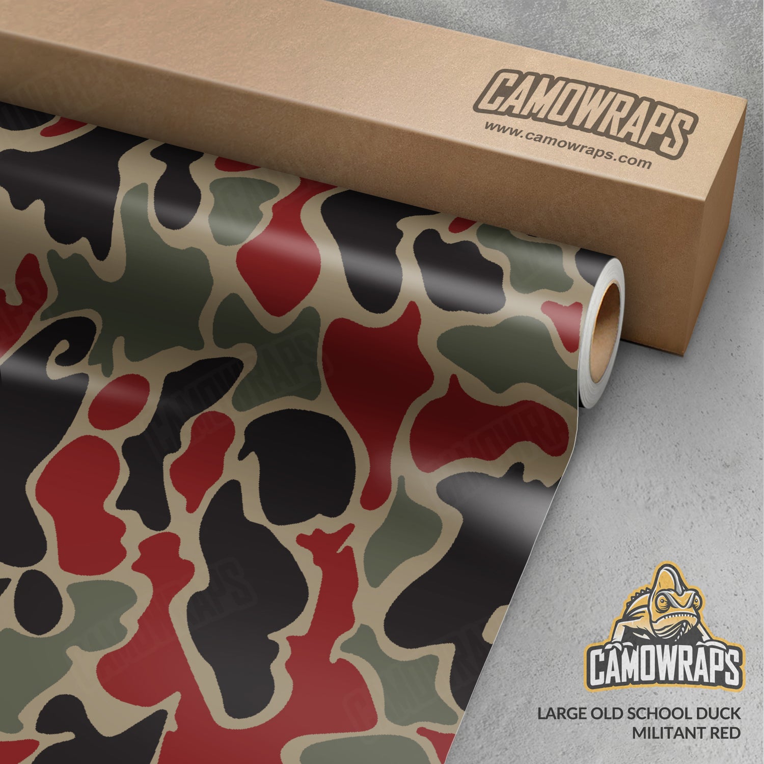 Old School Duck Militant Red Gun Skin Vinyl Wrap