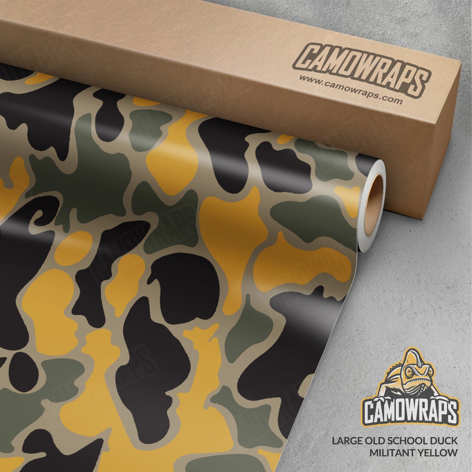 Old School Duck Militant Yellow Gun Skin Vinyl Wrap