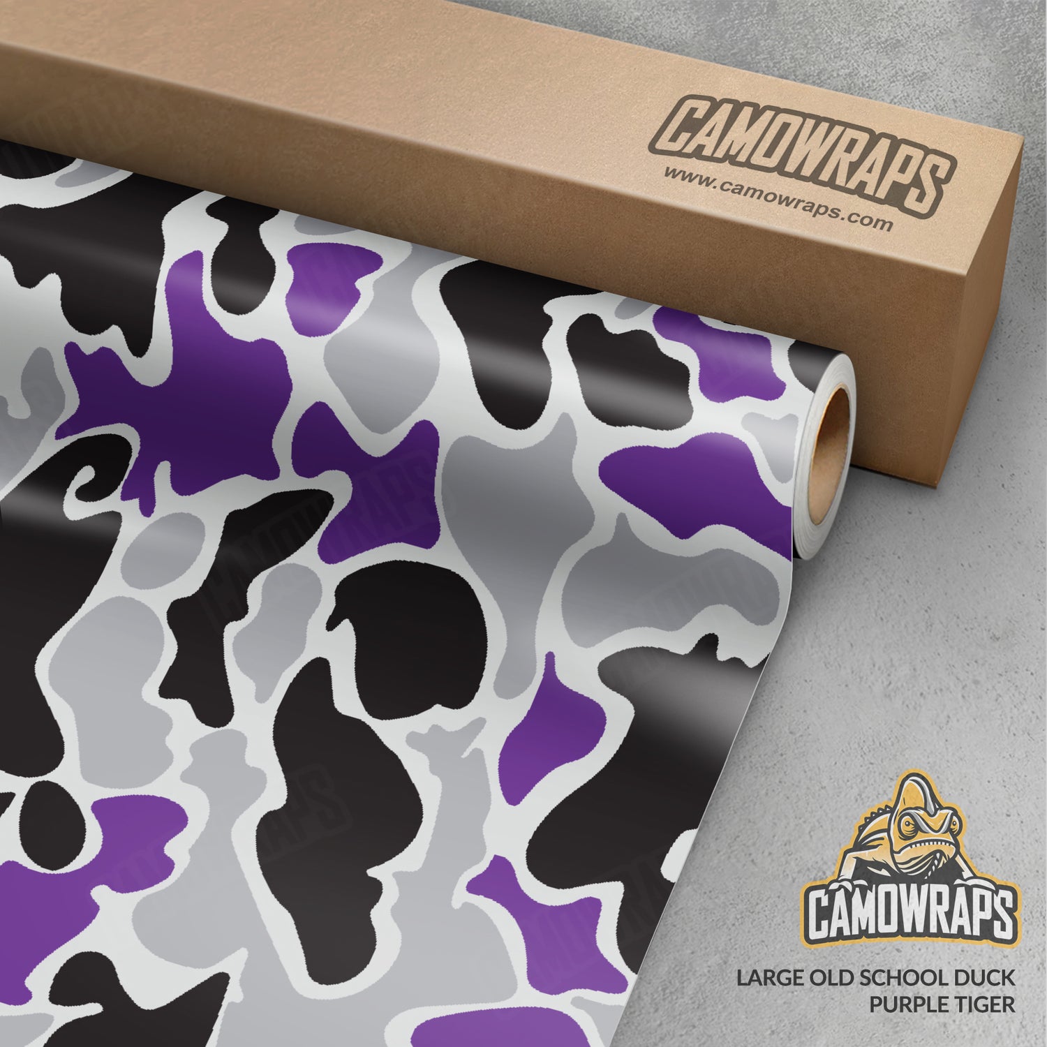 Old School Duck Purple Tiger Gun Skin Vinyl Wrap