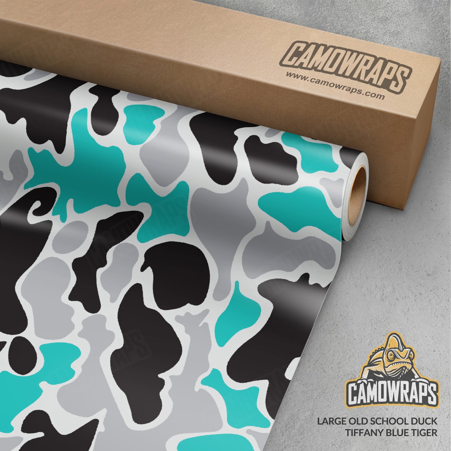 Old School Duck Tiffany Blue Tiger Gun Skin Vinyl Wrap