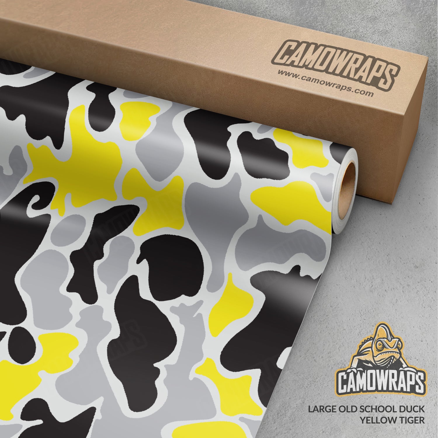 Old School Duck Yellow Tiger Gun Skin Vinyl Wrap