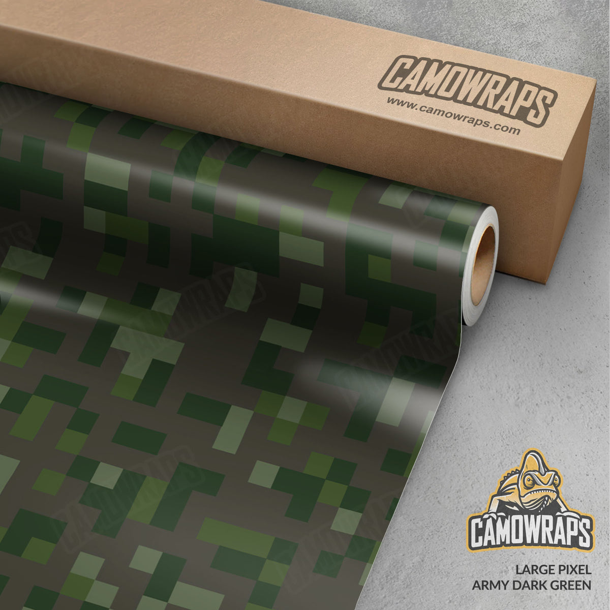 Pixel Army Dark Green Gun Skin Vinyl Wrap