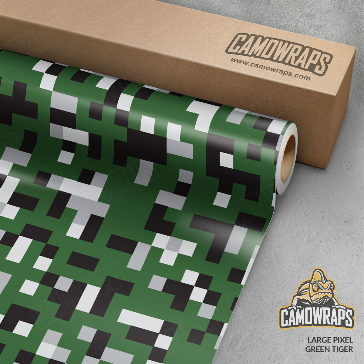 Pixel Green Tiger Gun Skin Vinyl Wrap