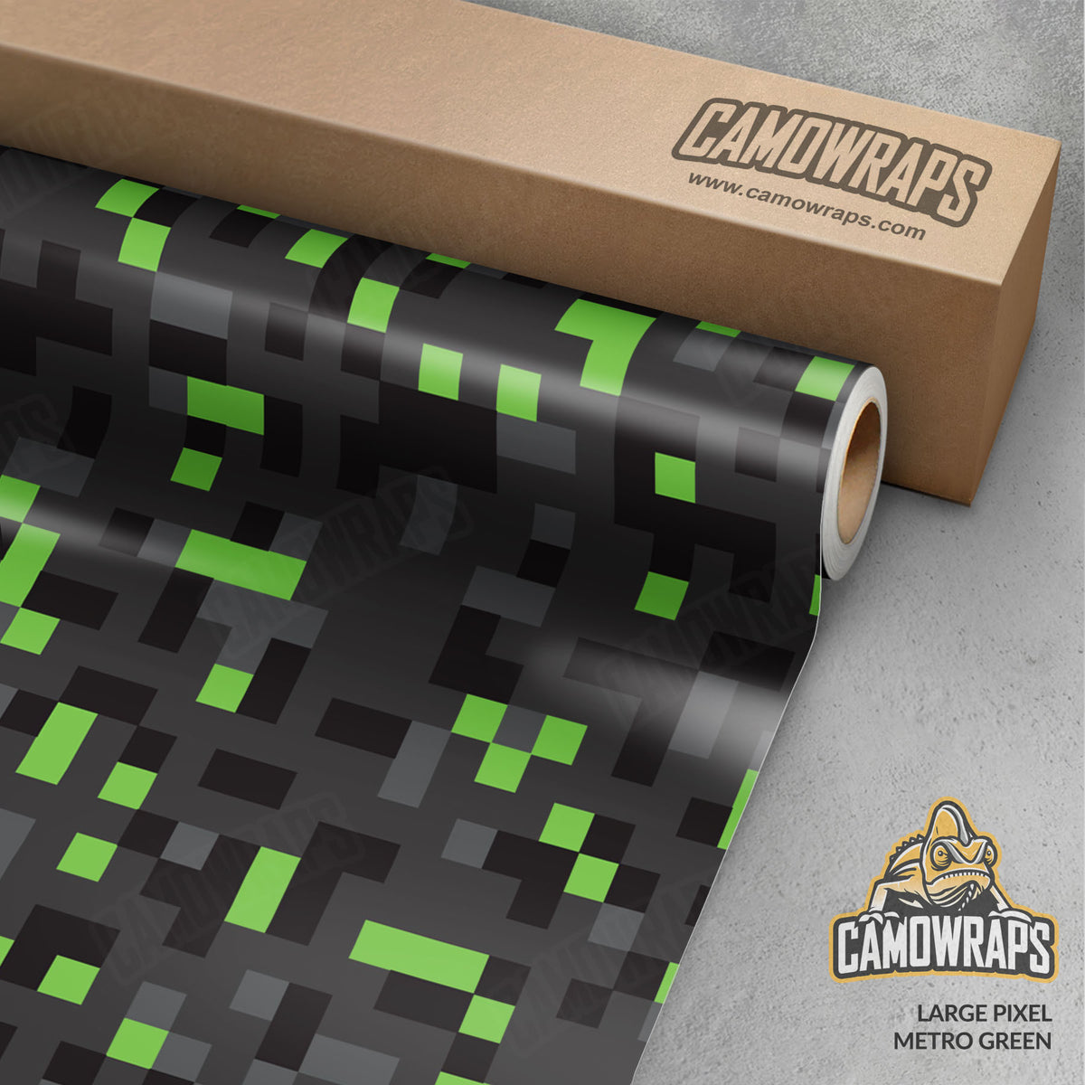 Pixel Metro Green Gun Skin Vinyl Wrap