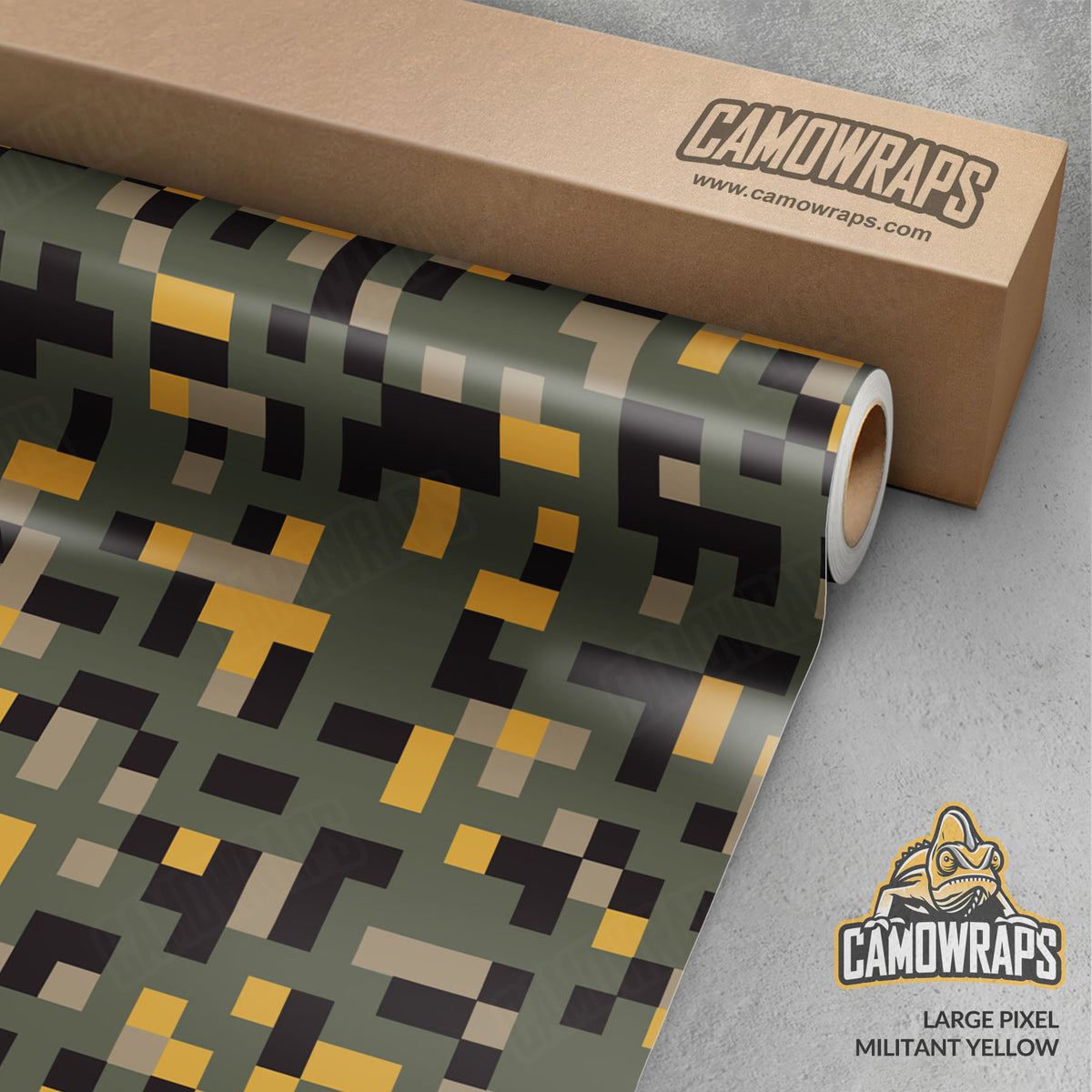 Pixel Militant Yellow Gun Skin Vinyl Wrap