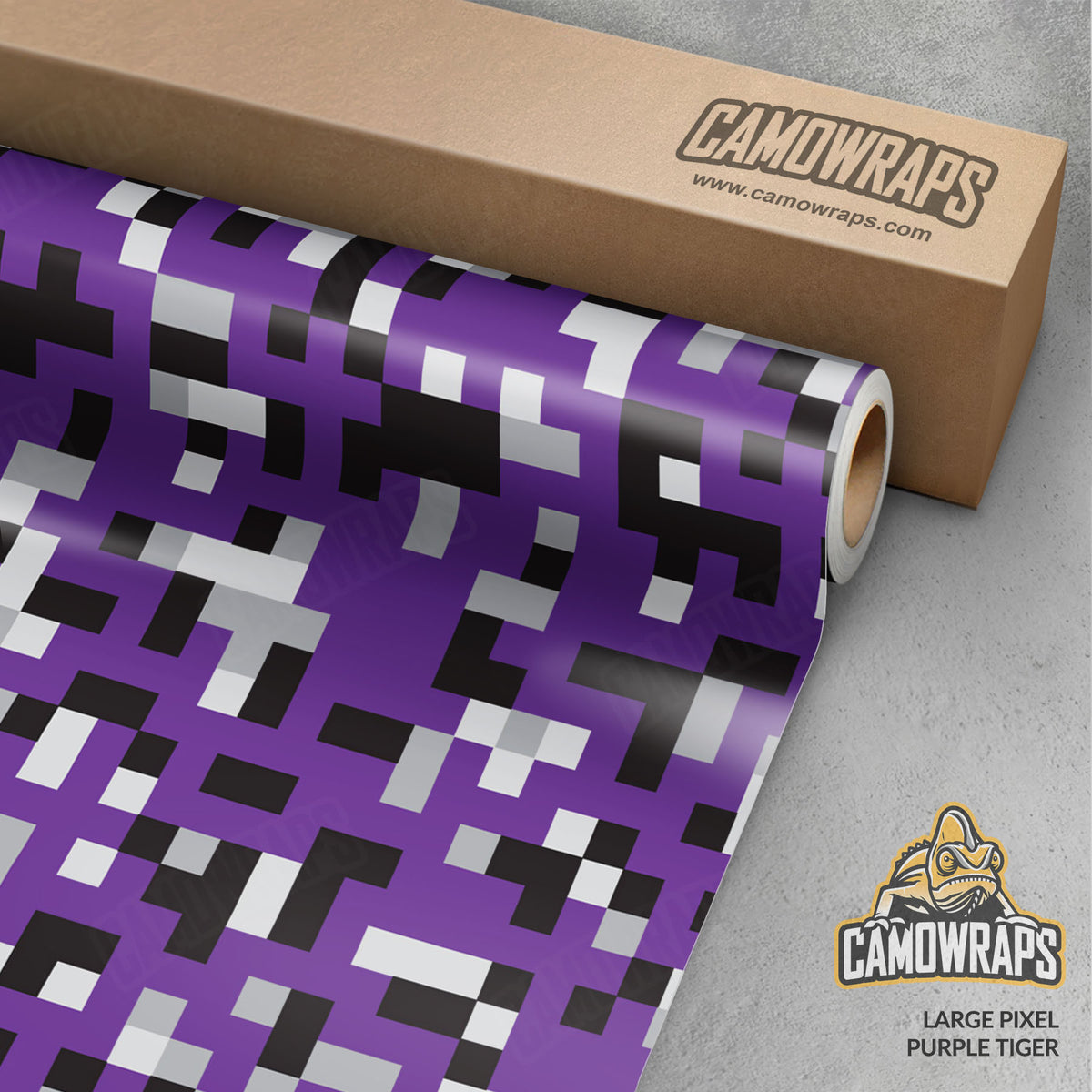 Pixel Purple Tiger Gun Skin Vinyl Wrap